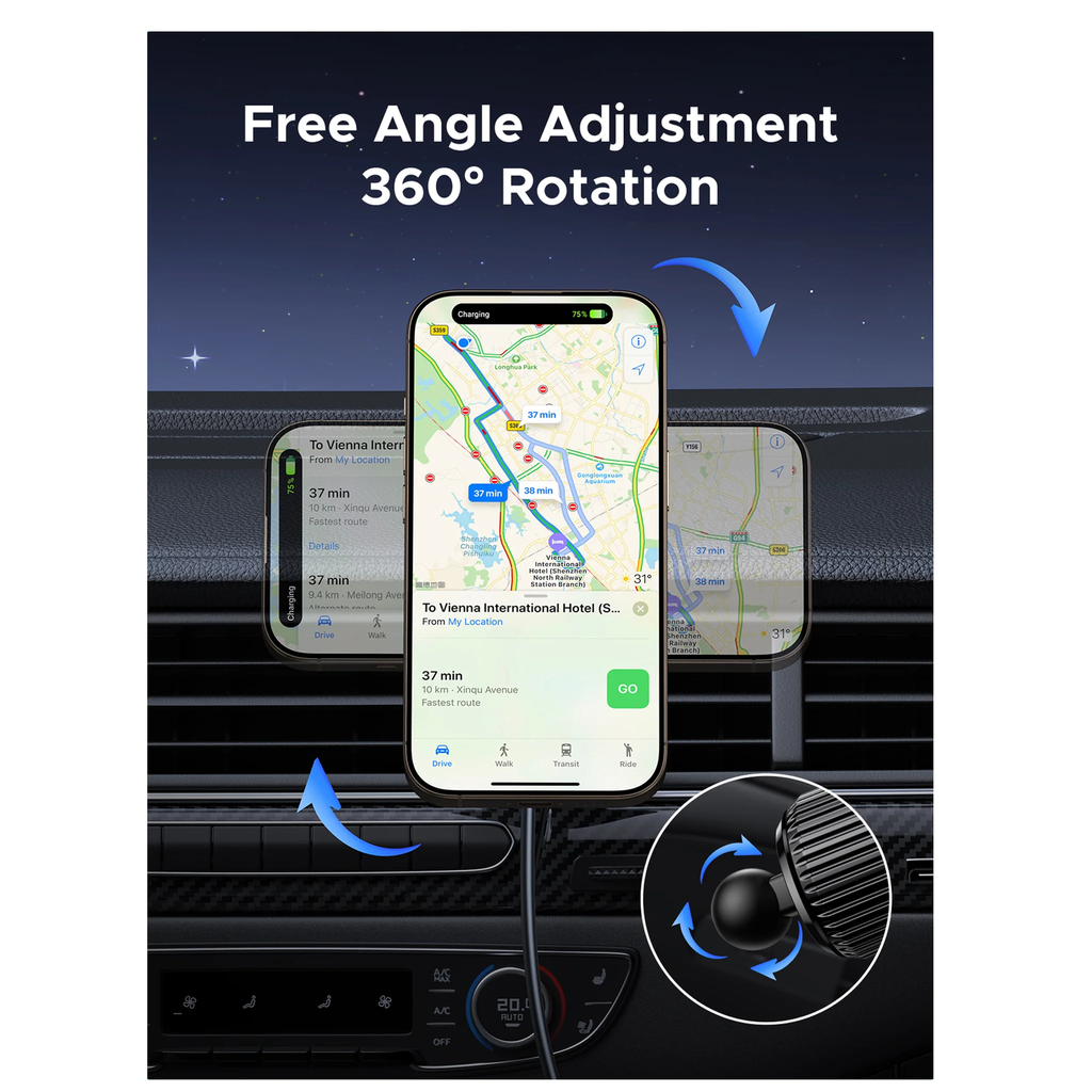 UGREEN Magnetic Car Wireless Charger 15W