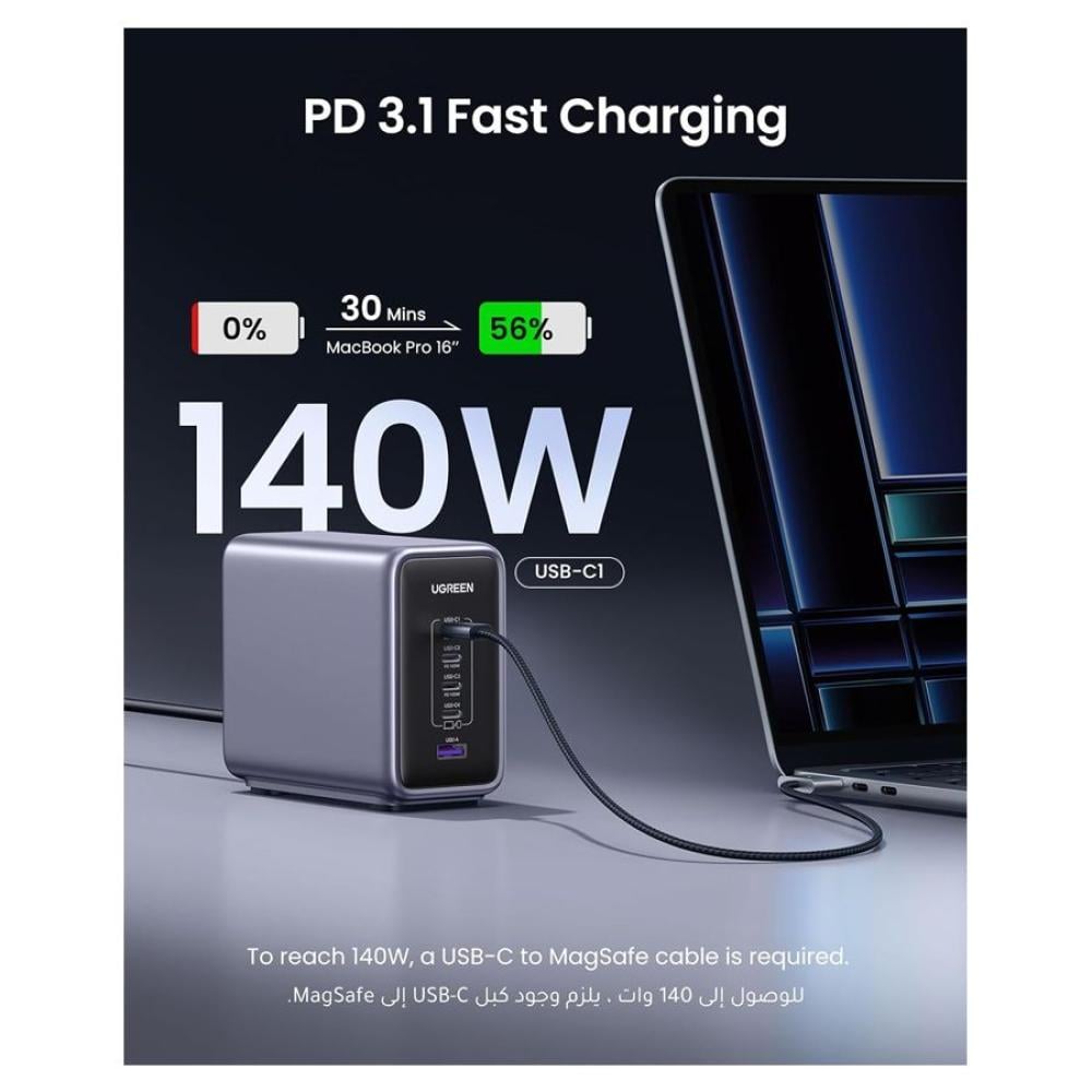 UGREEN Nexode 300W 5-Port PD GaN Fast Charger UK CD333