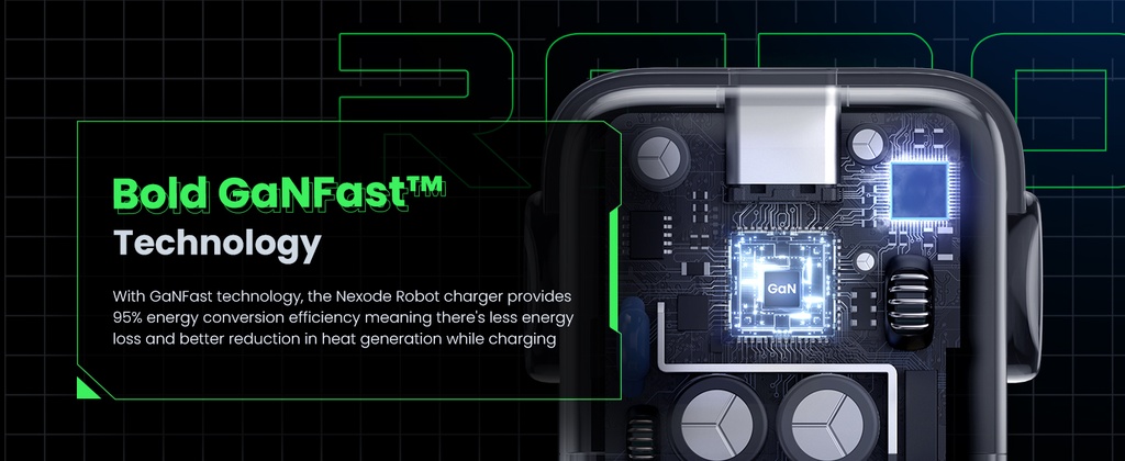 UGREEN Nexode 65W 3-Port GaN Fast Charger Pnk Ble UK35857