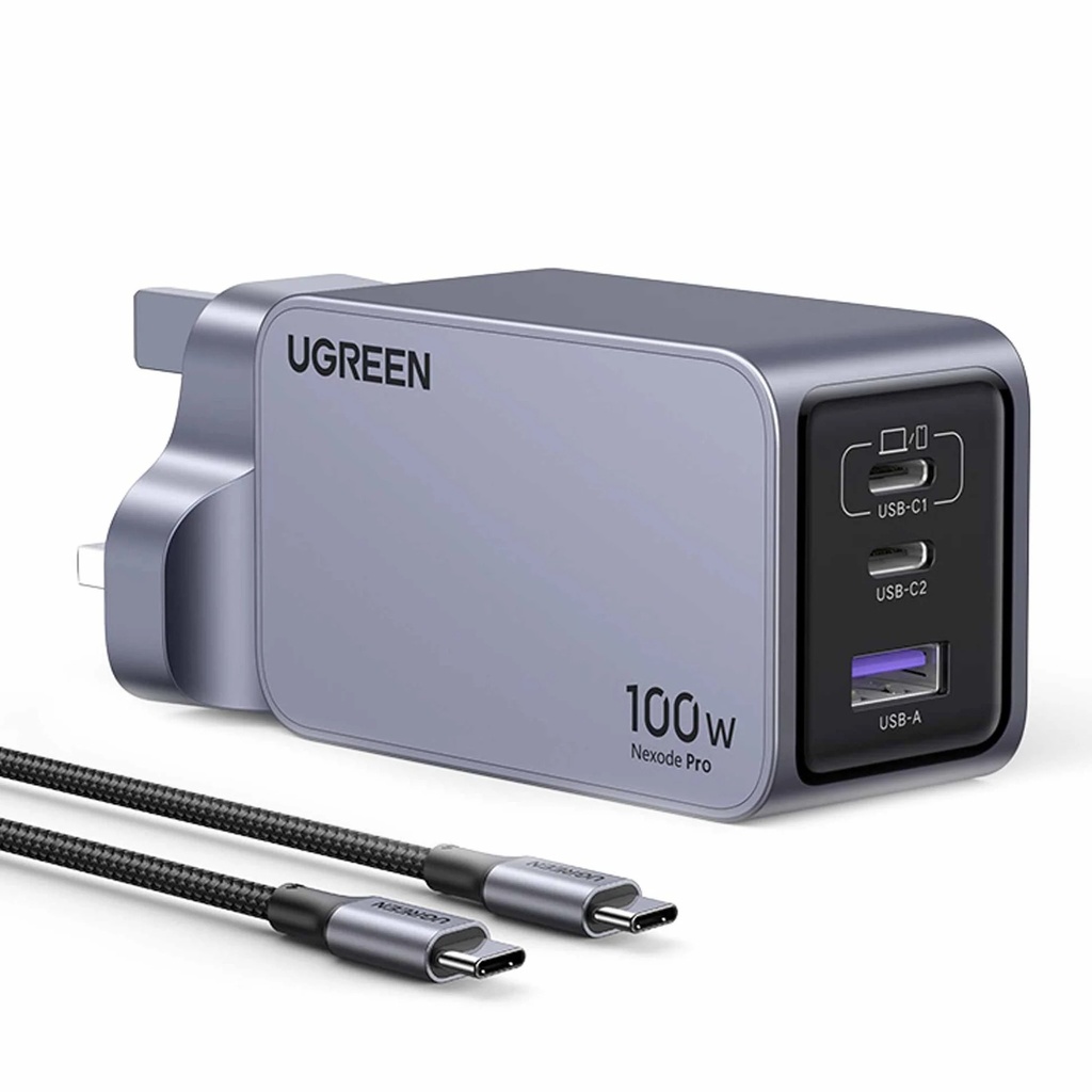 UGREEN Nexode Pro 100W 3-Port GaN Fast Charger Set UK25875