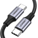 UGREEN USB 2.0 C M/M Round Cable Nickel Plating Aluminum Shell 1m (Gray Black)US261