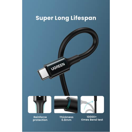 UGREEN USB-C 2.0 Charging Cable 100W 1m (Black)US300