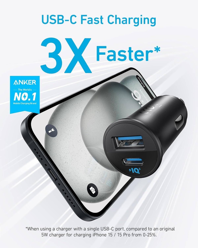 Anker PowerDrive Car Charger 30W, 2Ports - Black