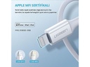 UGREEN USB-C to Lightning M/M Cable Rubber Shell 2m (White)US171