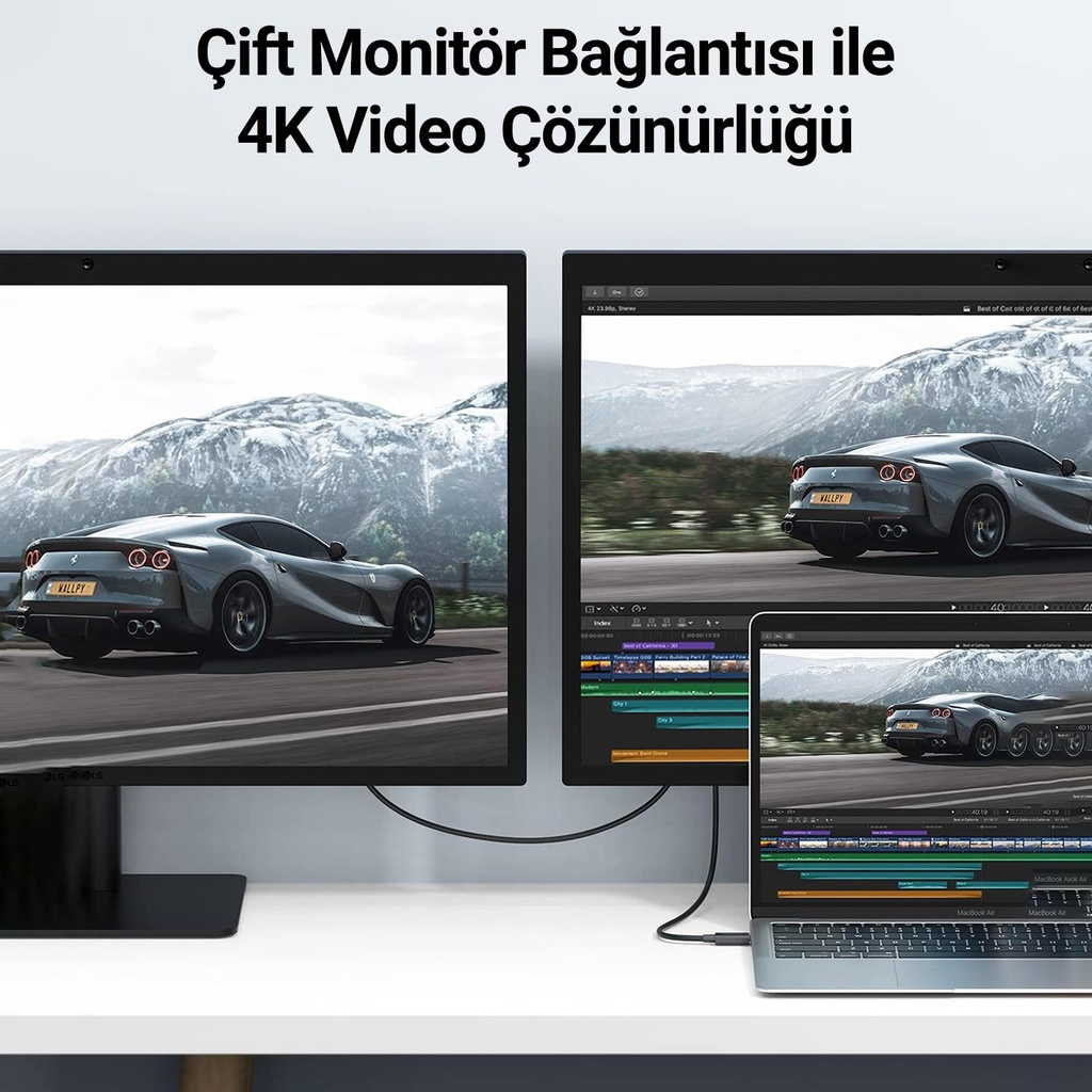 UGREEN USB-C to USB-C Thunderbolt 4 Cable 0.8m (Black)US501