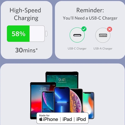 Anker PowerLine III Flow USB-C With Lightning Connector 0.9m - White