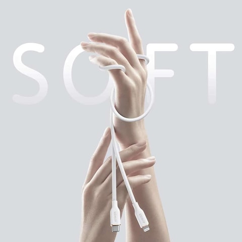 Anker PowerLine III Flow USB-C With Lightning Connector 0.9m - White