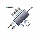 Ugreen USB C Hub 8in 1 Type-C to HDMI +USB 3.0*3 +PD power Converter - Grey