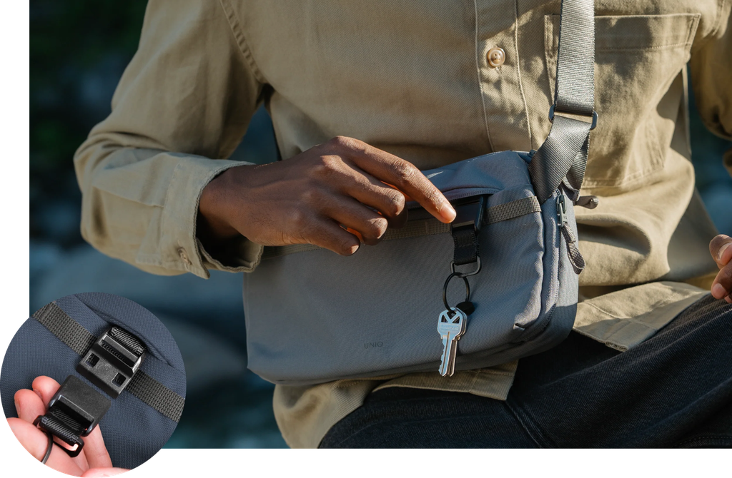 Uniq Denver CrossBody Bag 5L - Midnight	Black