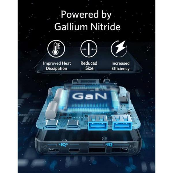 Anker Powerport Atom III 65W Slim - Black Fabric