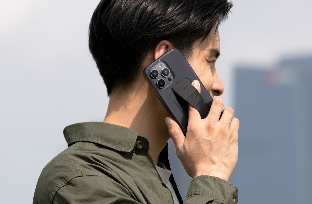 Uniq Hybrid Heldro Mount Series for iPhone 14 Plus - Vapour Smoke