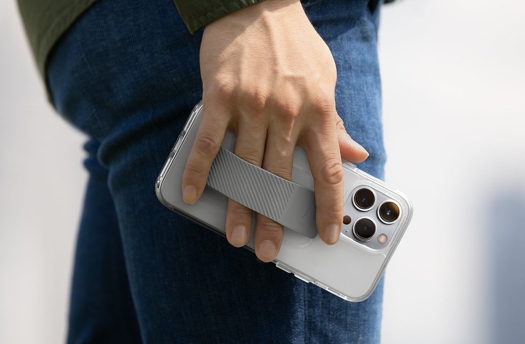 Uniq Hybrid Heldro Mount Series for iPhone 14 Plus - Vapour clear 