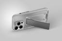 Uniq Hybrid Heldro Mount With Stand Case for iPhone 15 Pro - Lucent Clear 
