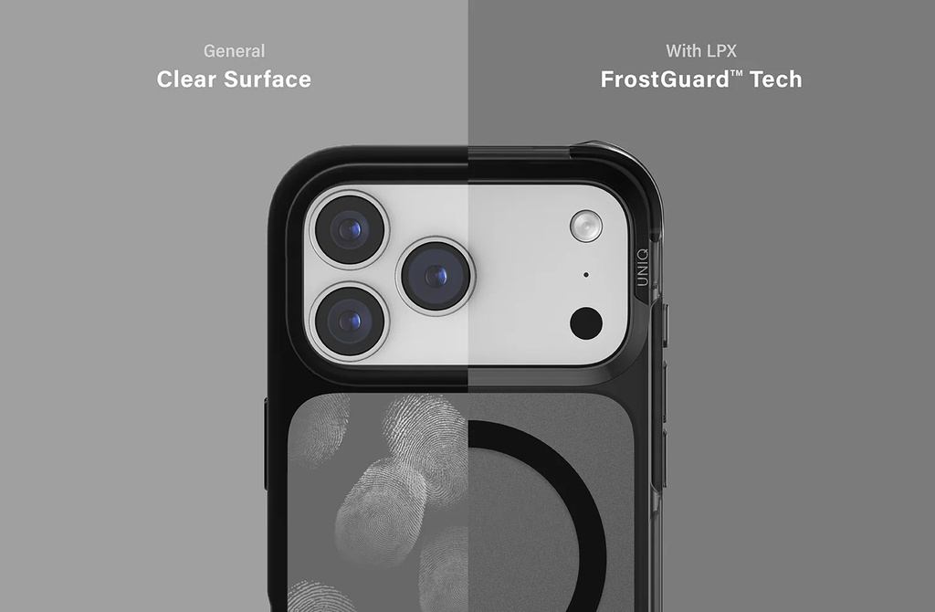 Uniq Hybrid Lifepro Xtreme MagSafe case for iPhone 17 Pro - Frost Clear / Volt Orange