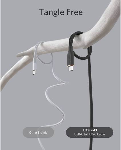Anker Super Strong PowerLine lll Flow - USB-C to USB-C / 3ft / White
