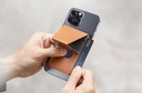 Uniq Lyft Magnetic Snap-on Stand and Card Holder for iPhone - Toffee Brown 