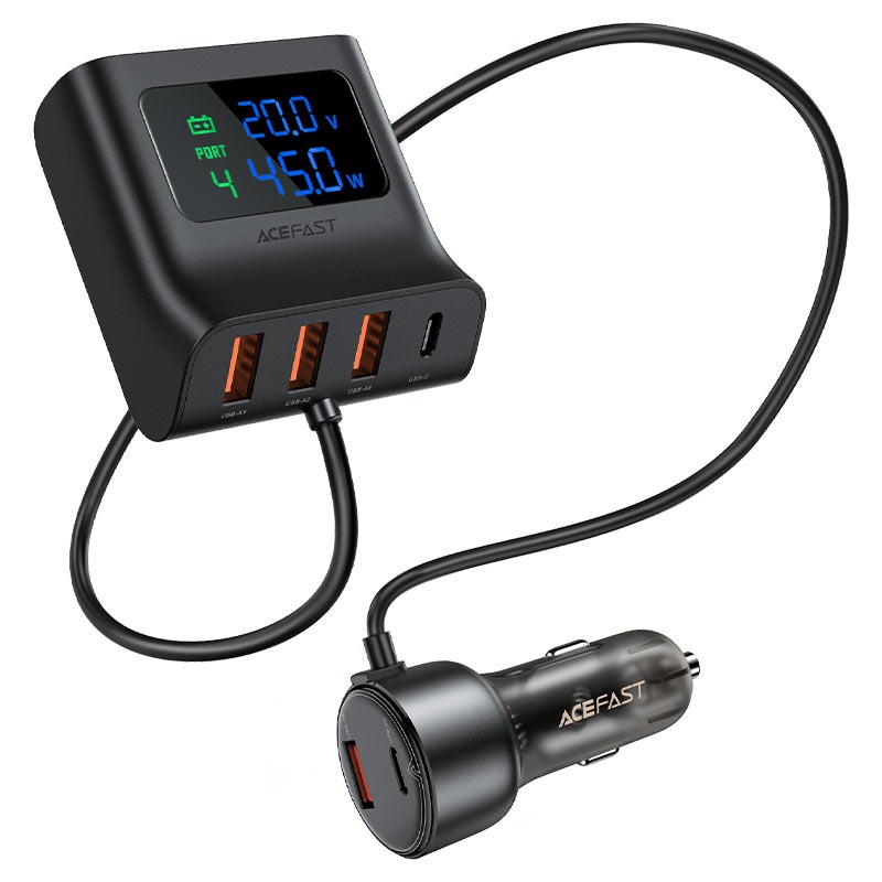 B11 138W Car Charger Splitter with Digital Display