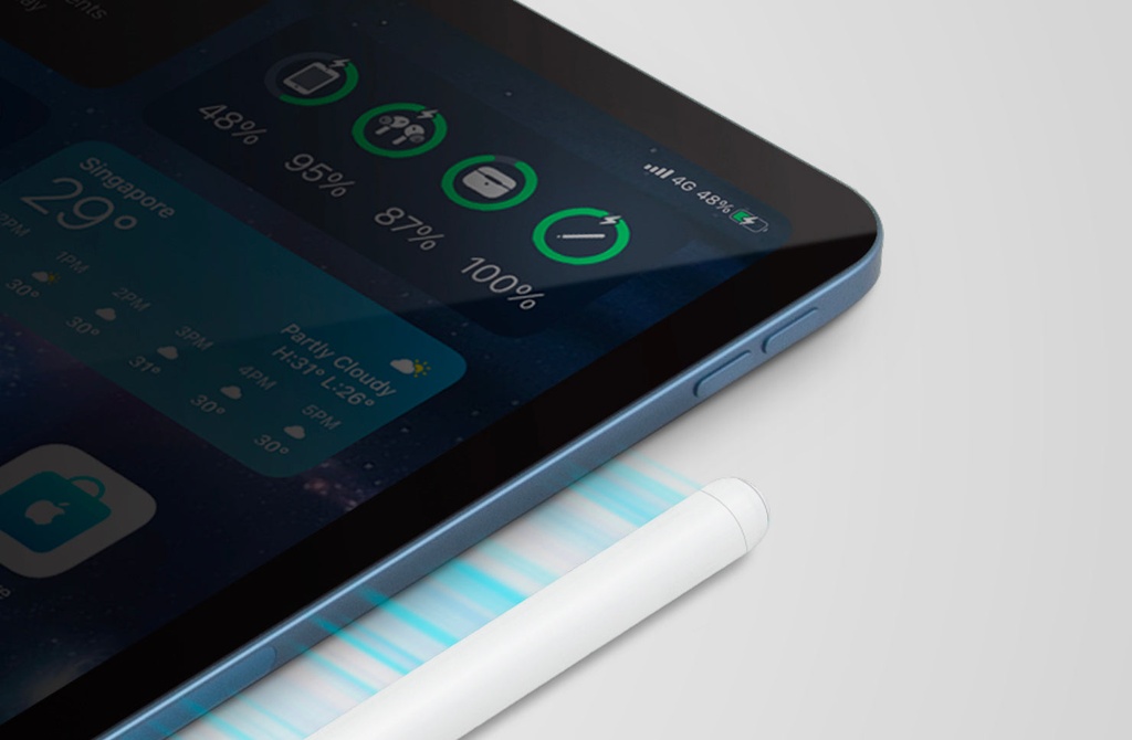 Uniq Pixo Pro Magnetic Stylus With Wireless Charging For IPad - Blush Pink