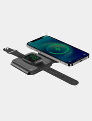 bazic gomag trio 3 in 1 foldable magnetic wireless charger grey
