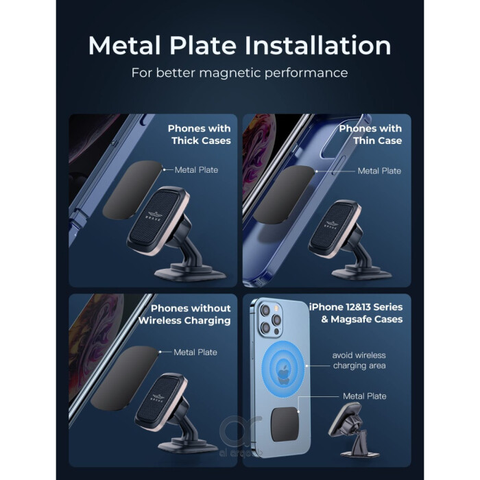 brave car mount holder 2-in-1 srtong magnetic