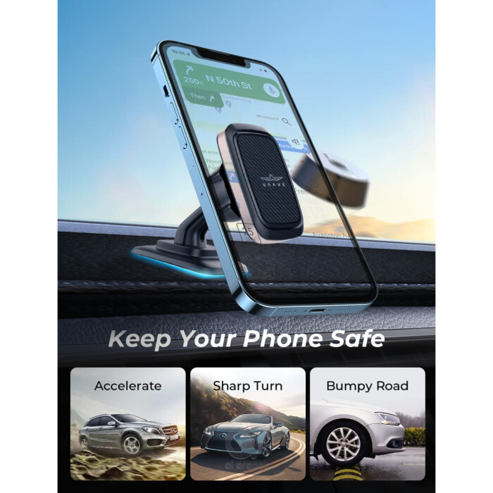 brave car mount holder 2-in-1 srtong magnetic