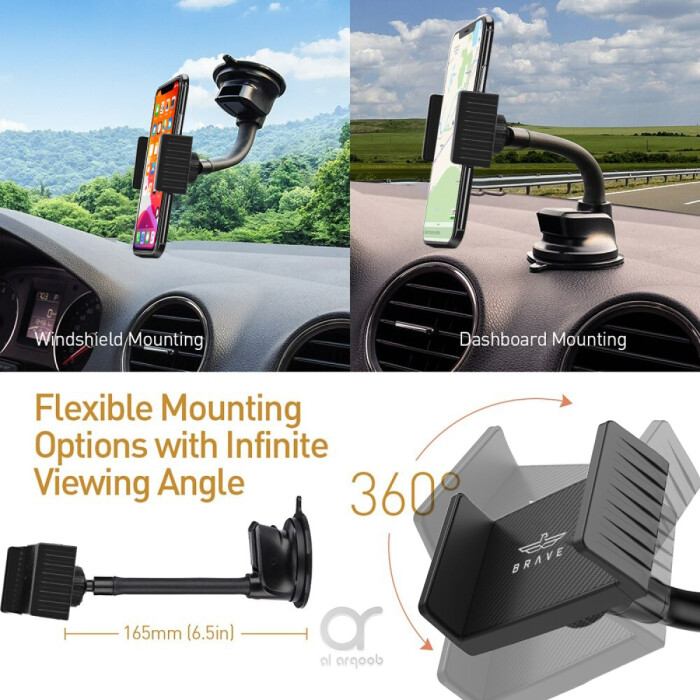 brave universal windscreen dashboard car mount holder