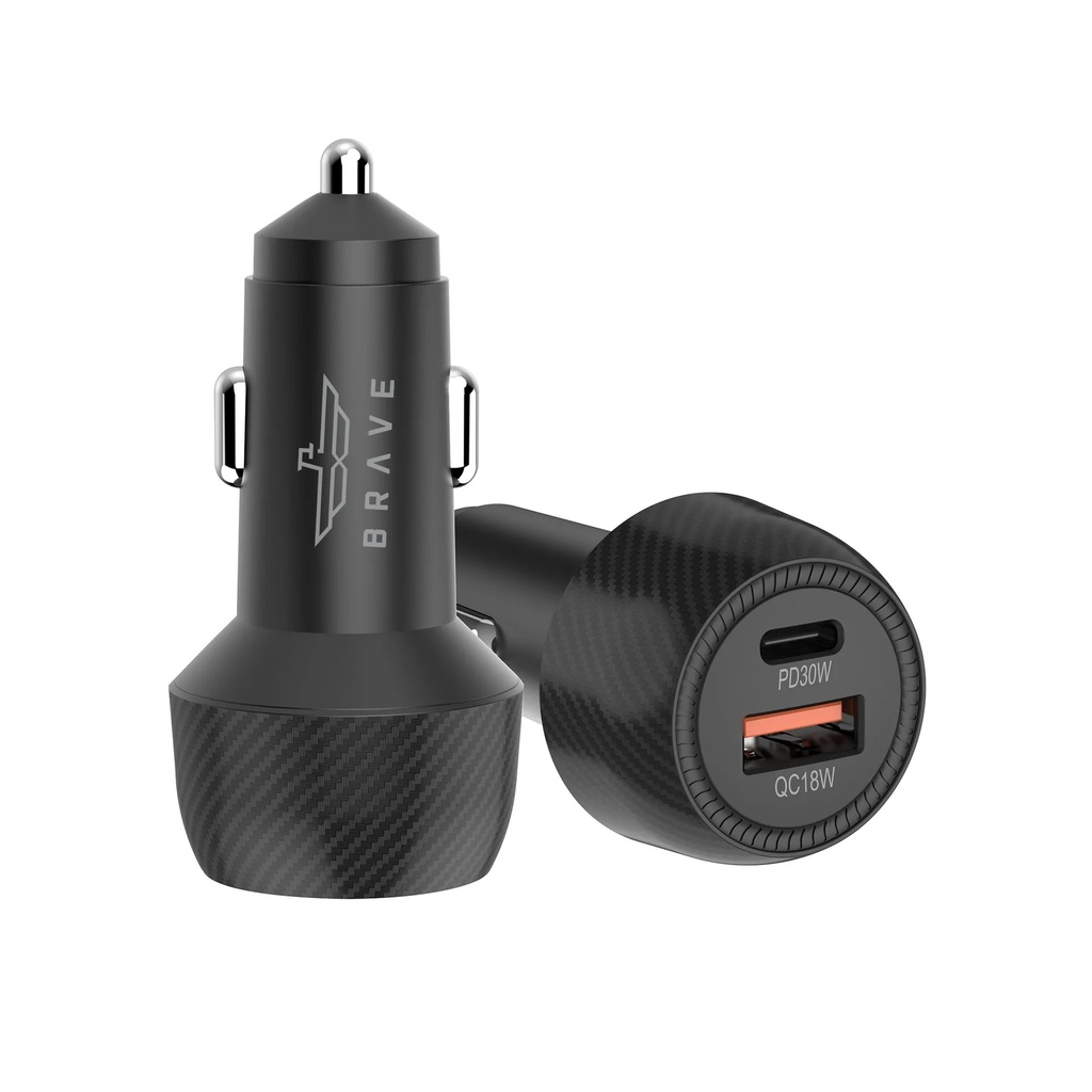 BRAVE 48W QC 3.0&PD Dual Port Car Charger