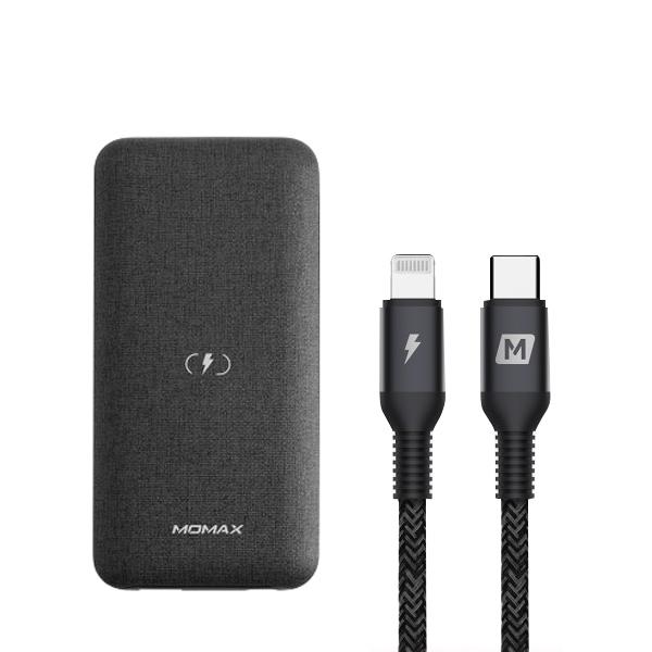 momax power bank with cable c to lightining