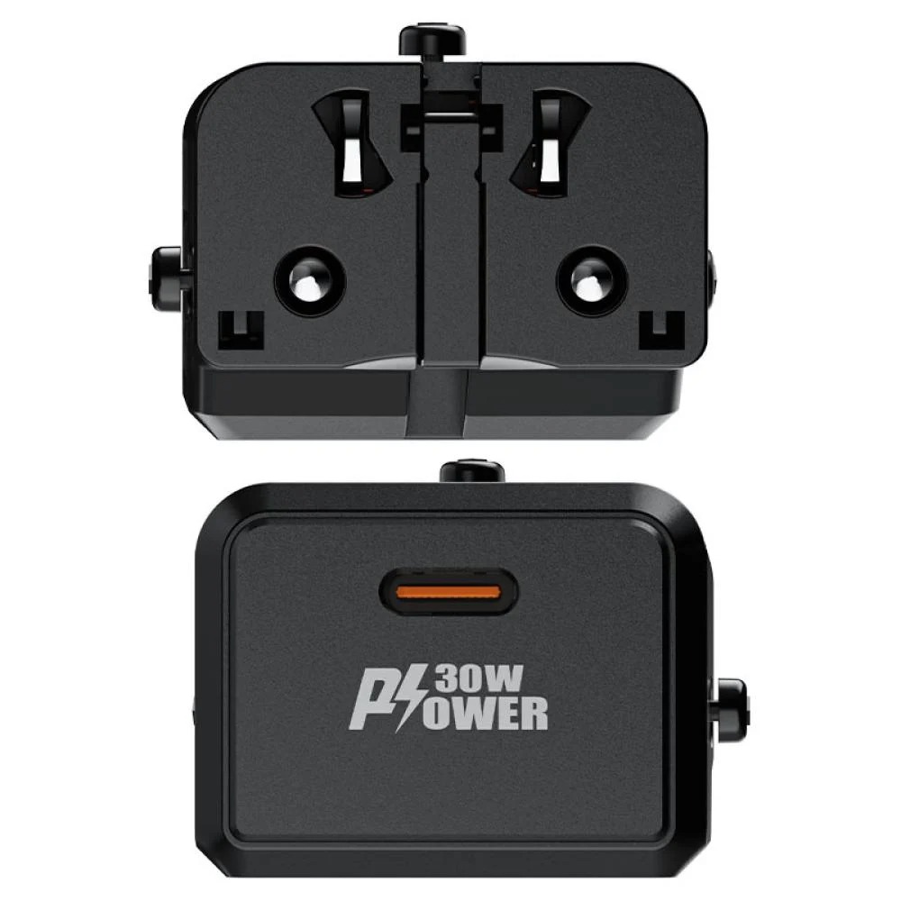 multifunctional PD30W GaN mini charger - Black