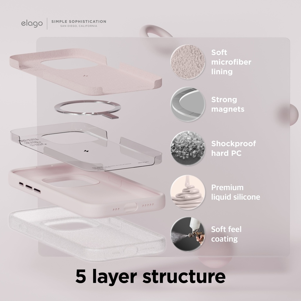  Elago iPhone 15 Pro Max Magnetic Silicone Case (black)