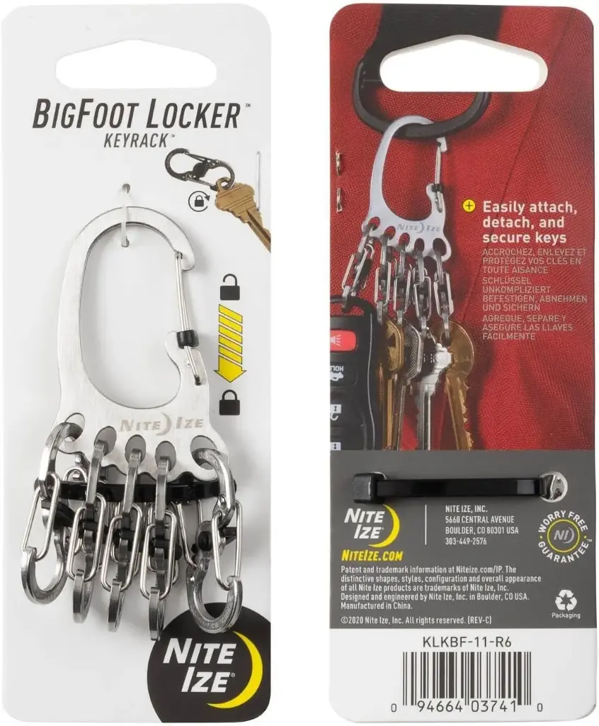 علّاقة مفاتيح بقفل Nite Ize BigFoot Locker KeyRack