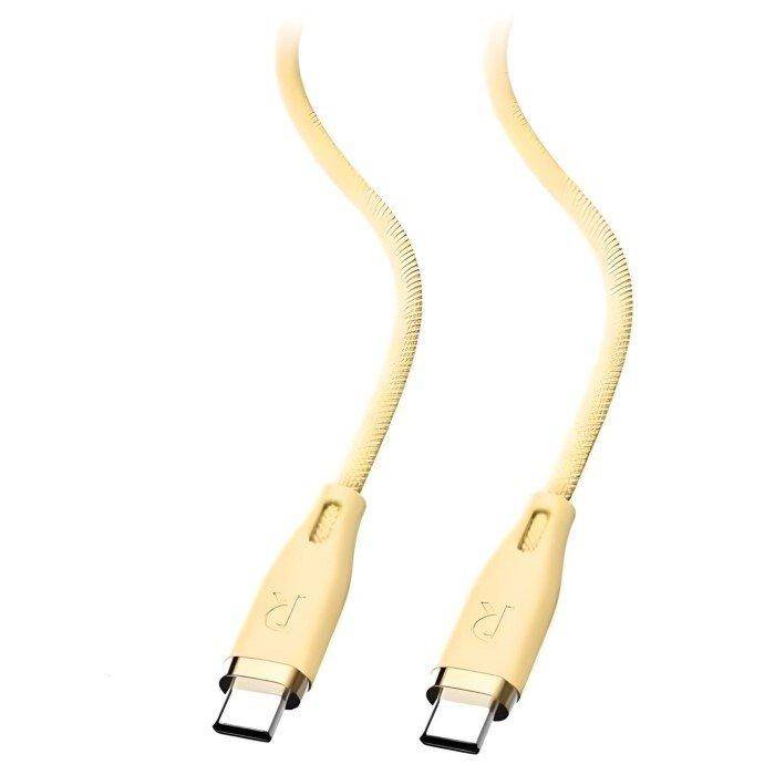 كيبل RAVPower USB-C إلى USB-C بقوة 60W طول 1.2 متر - ذهبي