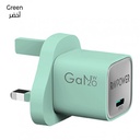شاحن جداري RAVPower Mini GaN بمنفذ USB-C بقوة 20W - أخضر