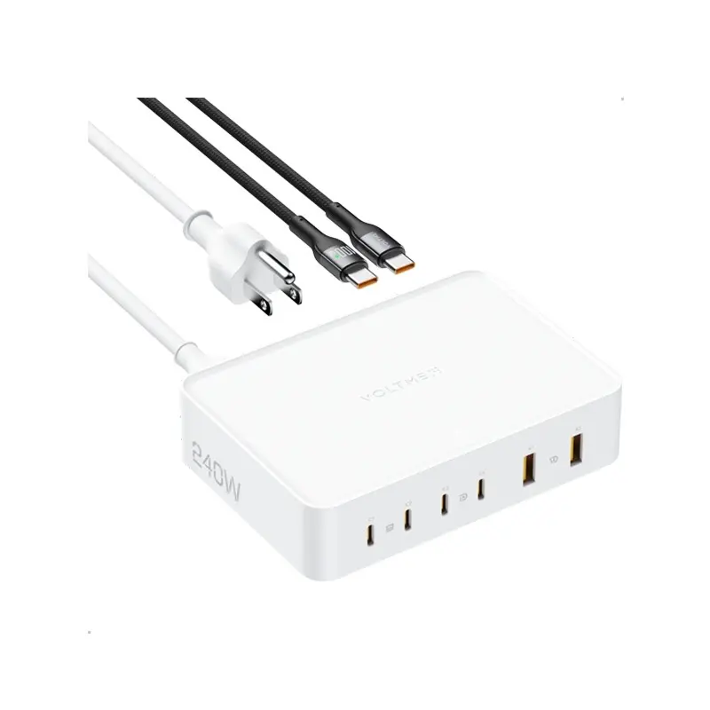 VOLTME Revo 240W 6-Port GaN Desktop Power Station White