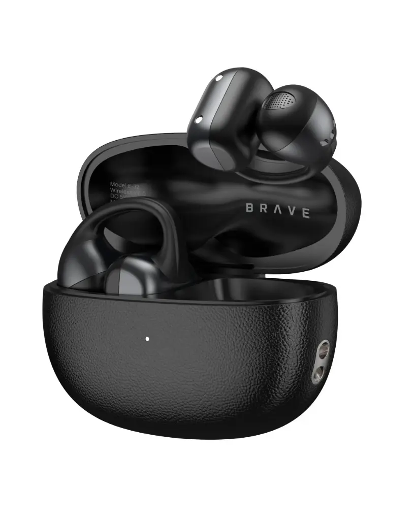 BRAVE CLIPFIT PRO OPENEAR EARBUDS WIRELESS EARPHONES - BLACK