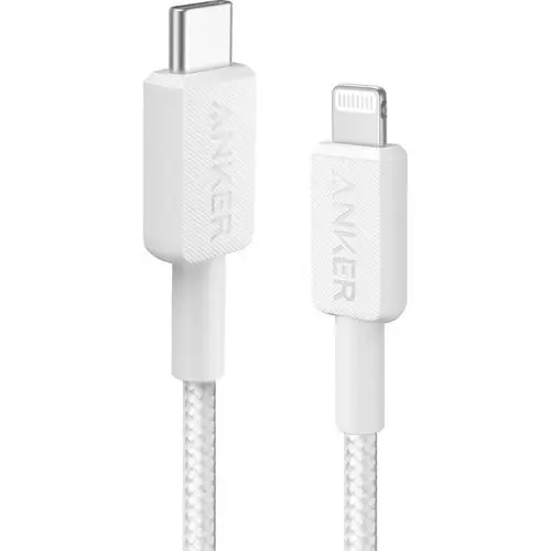 Anker 322 USB-C to Lightning Cable Fast Charging Braided (0.9m/3ft) – White