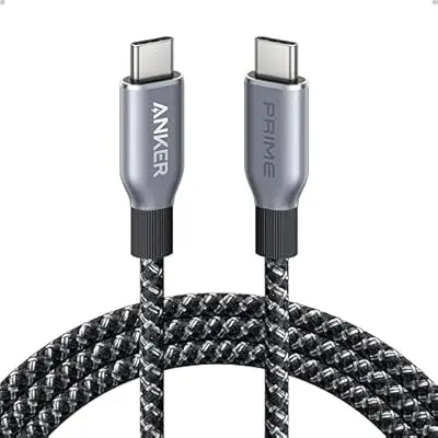 كابل أنكر برايم USB-C إلى USB-C أسود 240 واط 6 أقدام