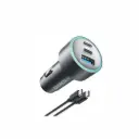 شاحن سيارة أنكر ثلاثي المنافذ بقوة 67 واط مع 3 كابلات USB-C إلى USB-C