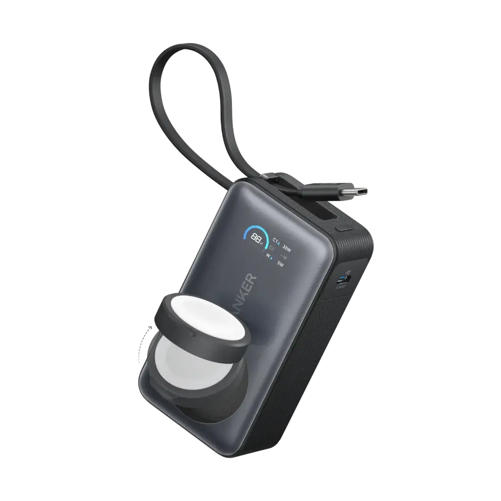"Anker MagGo Power Bank  (10K, 35W, For Apple Watch)- Black" 