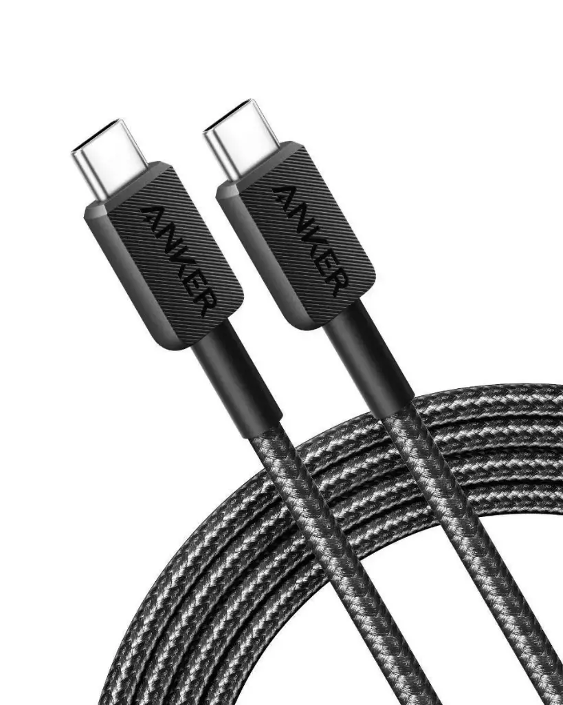 Anker 322 USB-C to USB-C Cable (6ft Braided) White