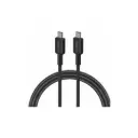 كابل أنكر 322 USB-C إلى USB-C (طول 6 أقدام، مضفر) أسود