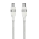 كابل أنكر USB-C إلى USB-C (طول 6 أقدام، 240 واط، معاد تدويره ومضفر) أبيض