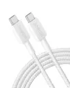 كابل أنكر 322 USB-C إلى USB-C (طول 3 أقدام، مضفر) أبيض