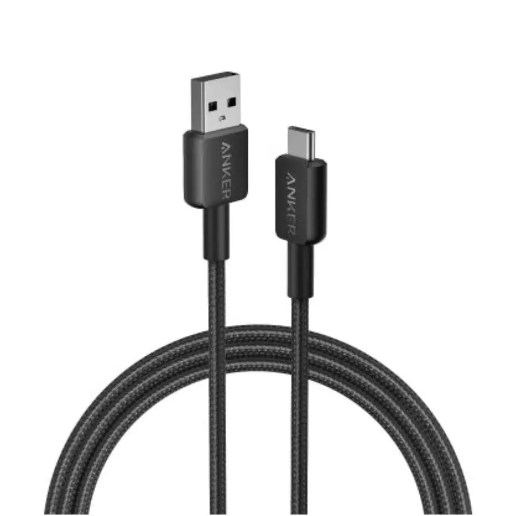 Anker 322 USB-A to USB-C Cable (6ft Braided) Black