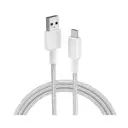 Anker 322 USB-A to USB-C Cable (3ft Braided) White