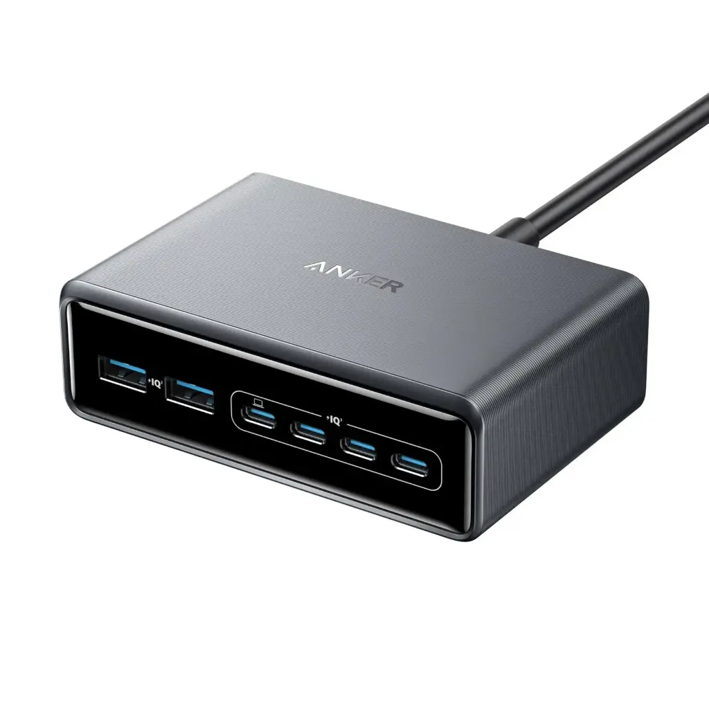 Anker Prime Charger (200W 6 Ports GaN) Silver