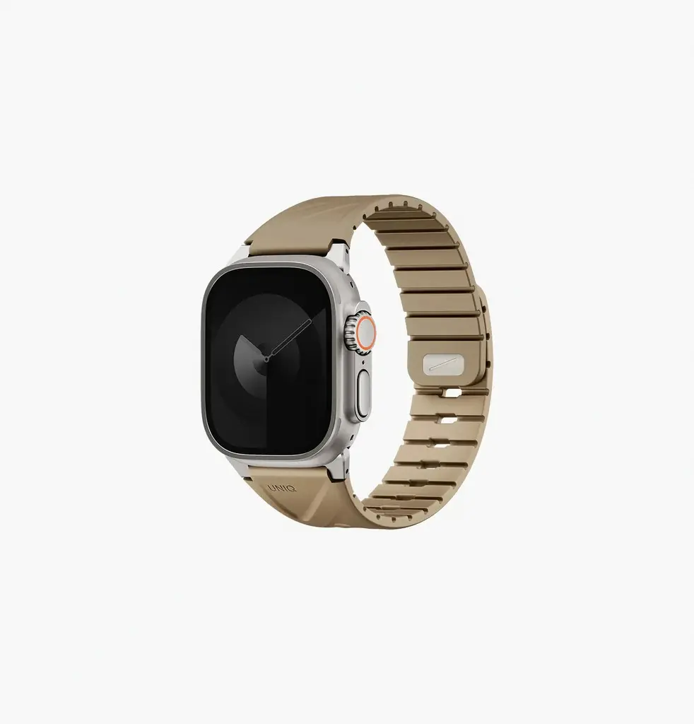  Uniq Fluo Bundle Magnetic Watch Strap With Connector for Apple Watch 40mm to 49mm - Soft Sand