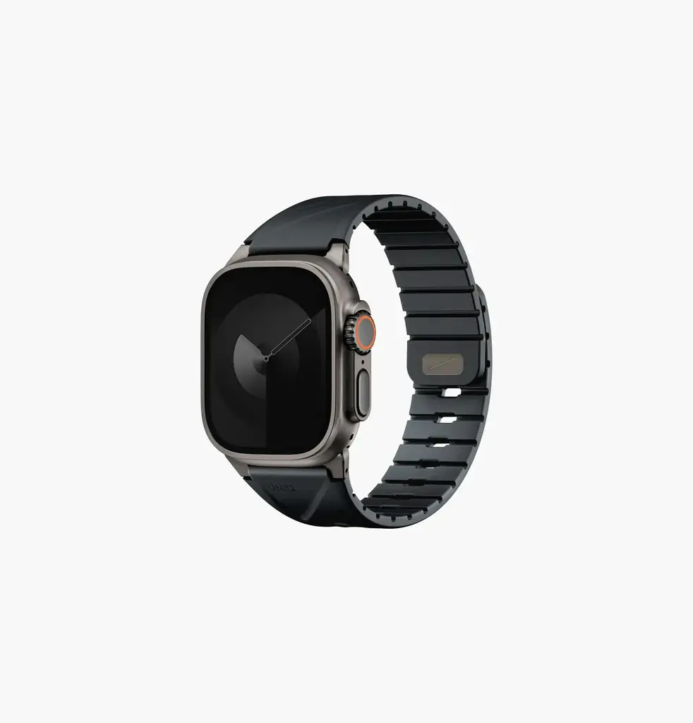 Uniq Fluo Bundle Magnetic Watch Strap With Connector for Apple Watch 40mm to 49mm - Midnight Black