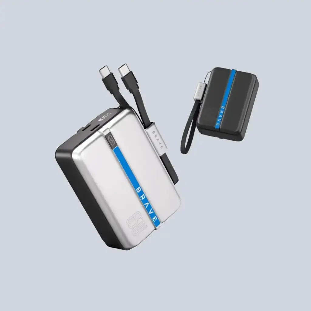 Brave Thunder Charge 65W Fast Charging Power Bank 20000 MAH - Grey/Black 