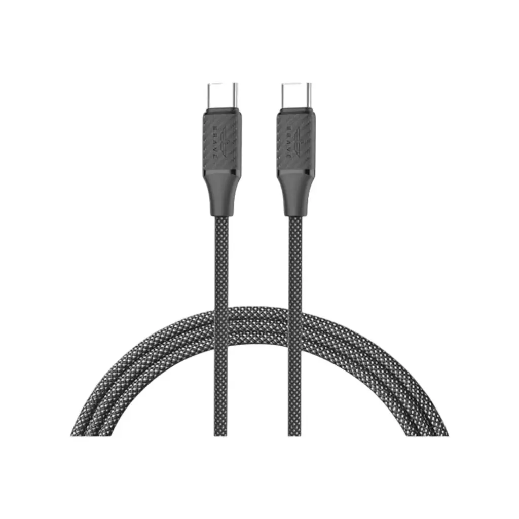 كيبل Brave 60W من USB-C إلى USB-C (3 متر) أسود